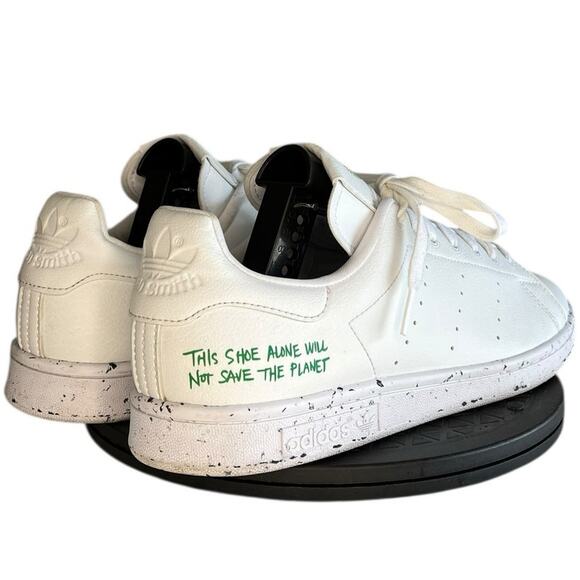 Men's Adidas Stan Smith FU9609 Leather Lace-Up Athletic Sneaker Size 10 White - Picture 4 of 6